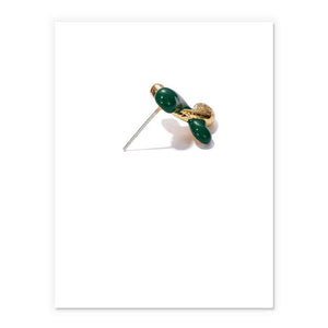 X-Shaped Earrings In Gold And Enamel