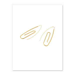 Paper Clip Earrings In Glod