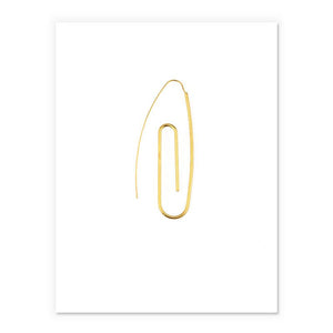Paper Clip Earrings In Glod