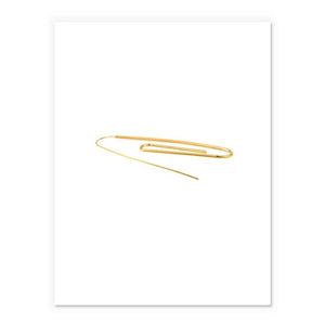 Paper Clip Earrings In Glod