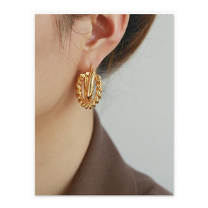Double Hoop Earrings In Gold