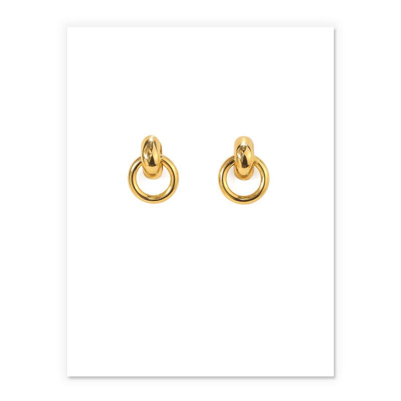 Bold Link Hoop Earrings In Gold