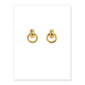 Bold Link Hoop Earrings In Gold