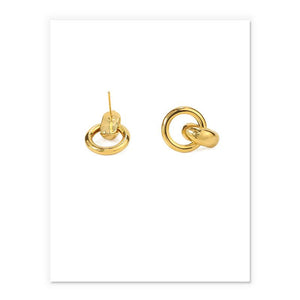 Bold Link Hoop Earrings In Gold