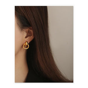 Bold Link Hoop Earrings In Gold