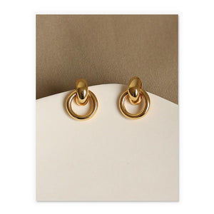 Bold Link Hoop Earrings In Gold