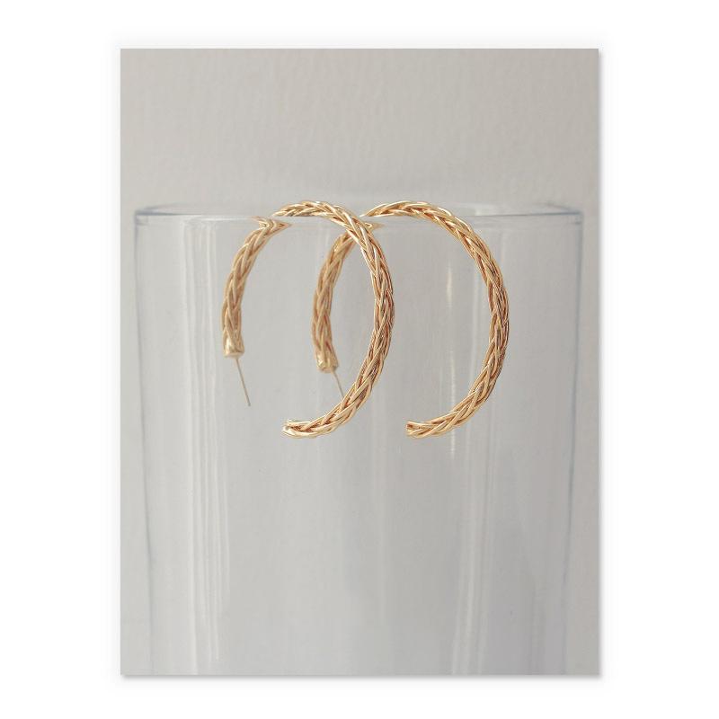 Twisted Hoops In Gold