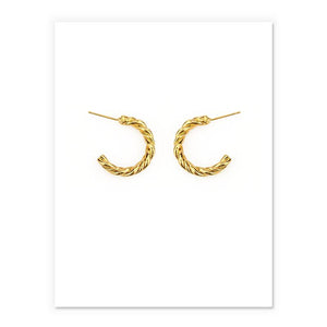 Twisted Hoops In Gold