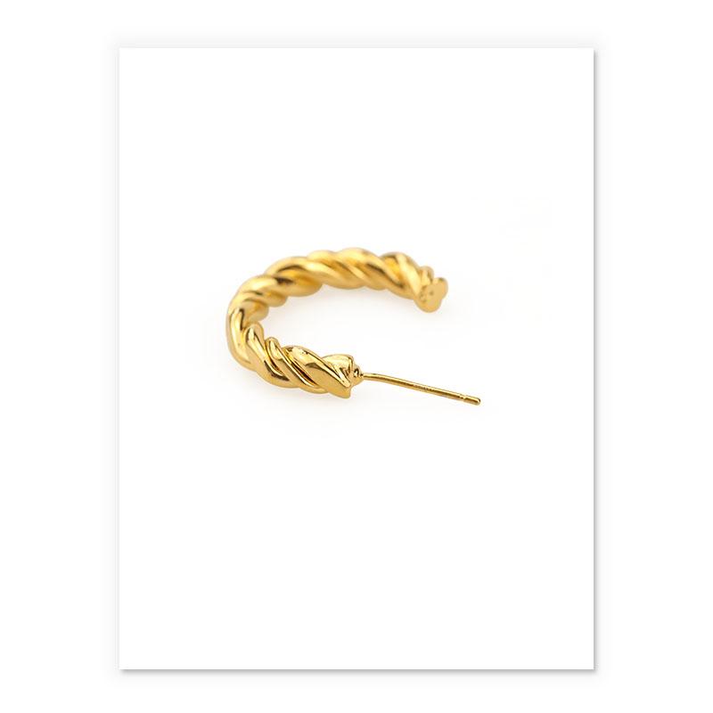 Twisted Hoops In Gold