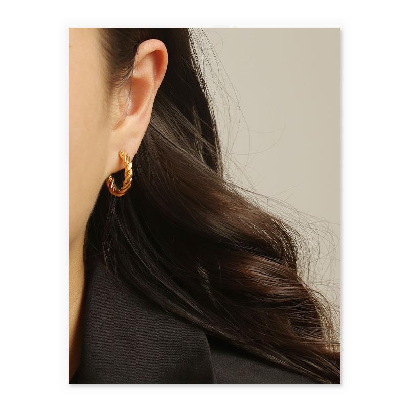 Twisted Hoops In Gold