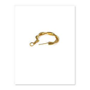 Twisted Hoop Earrings In Gold
