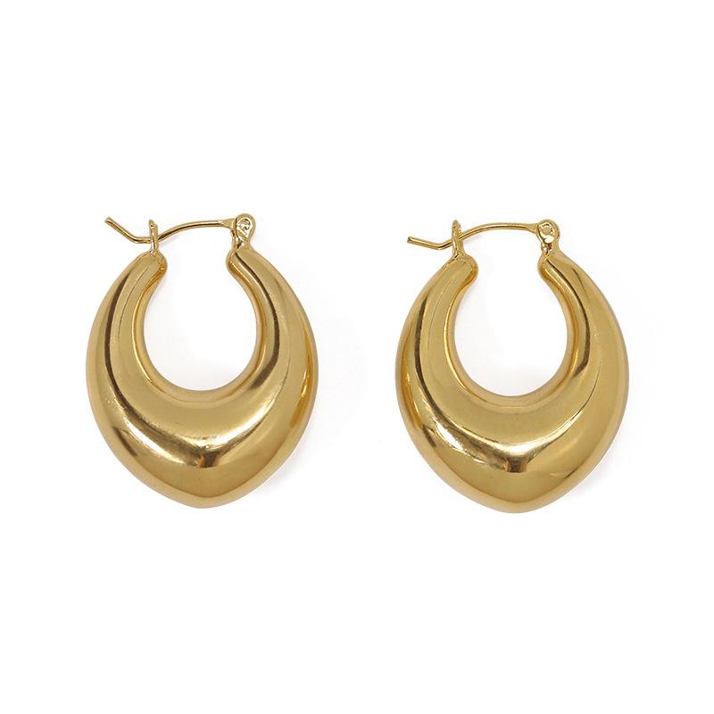 Dripping Dôme Hoop Earrings In Gold