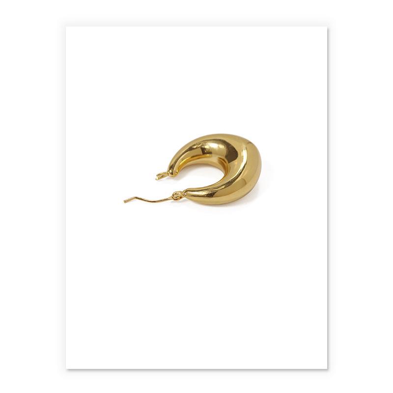 Dripping Dôme Hoop Earrings In Gold