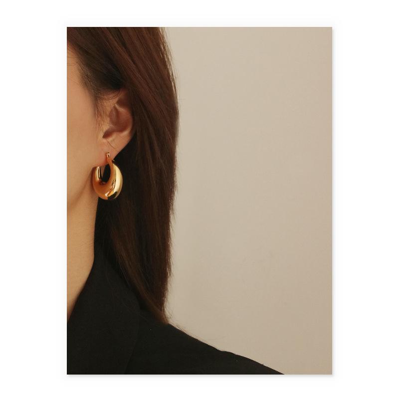 Dripping Dôme Hoop Earrings In Gold