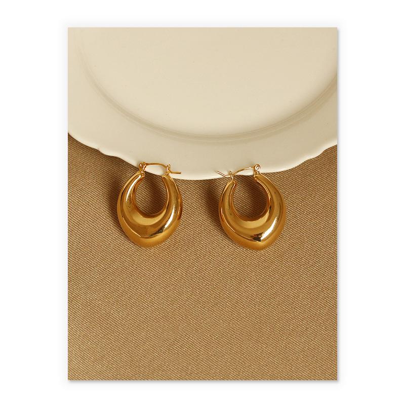 Dripping Dôme Hoop Earrings In Gold