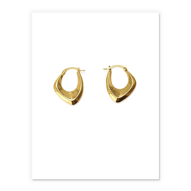 Thin Dripping Hoop Earrings In Gold