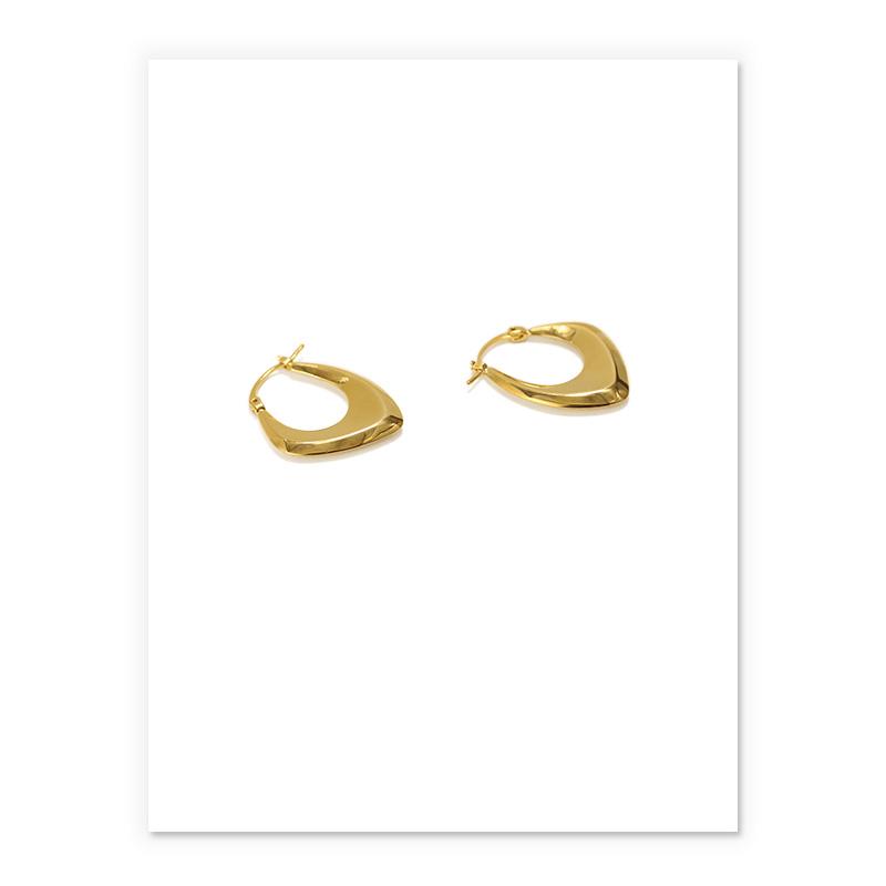 Thin Dripping Hoop Earrings In Gold