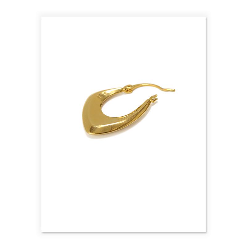 Thin Dripping Hoop Earrings In Gold