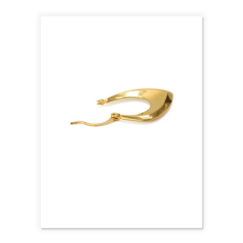 Thin Dripping Hoop Earrings In Gold