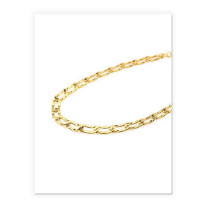 Flat Curb Chain Necklace In Gold