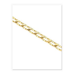 Flat Curb Chain Necklace In Gold