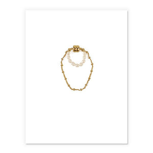 Dainty Pearl Ear Cuff in Gold