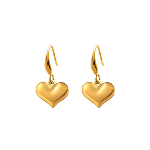Mon Amour Heart Earrings In Gold
