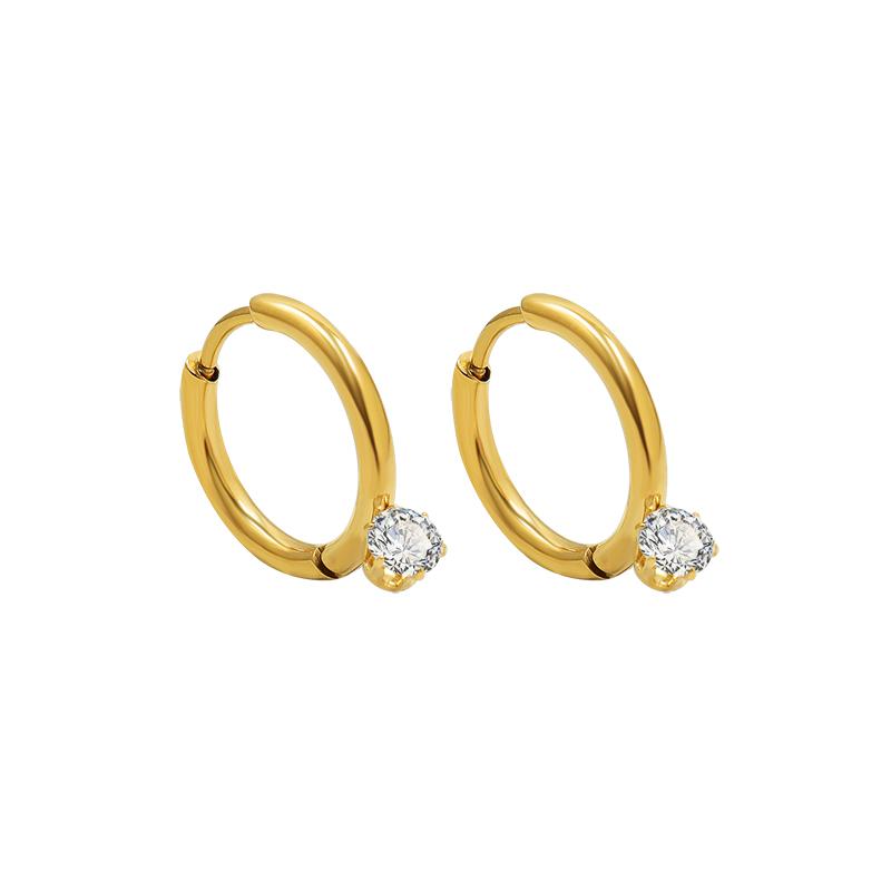 Gemstone Huggies In Gold
