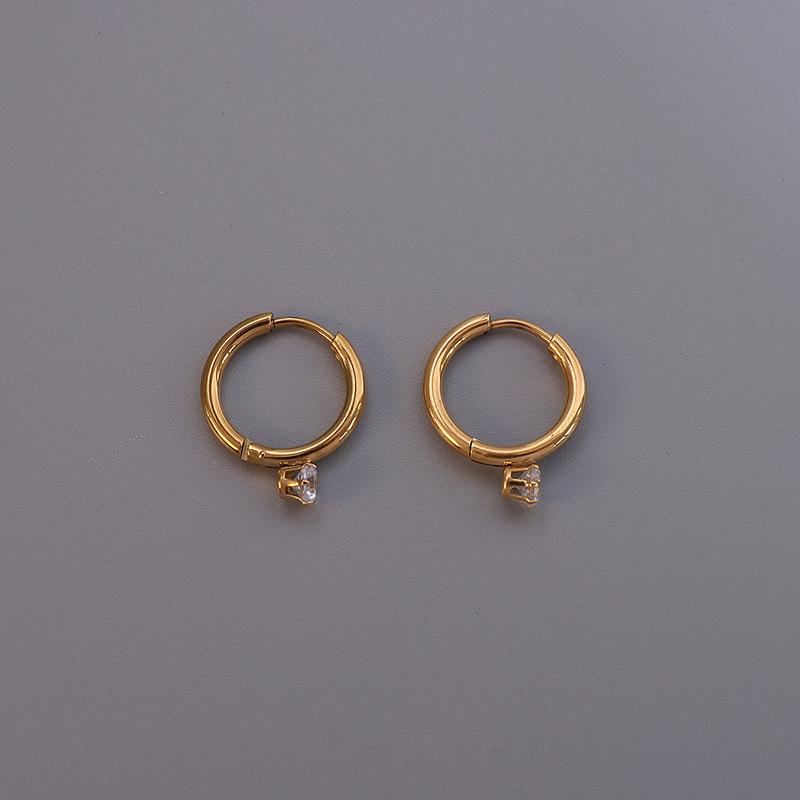Gemstone Huggies In Gold