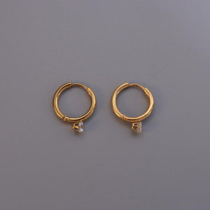 Gemstone Huggies In Gold