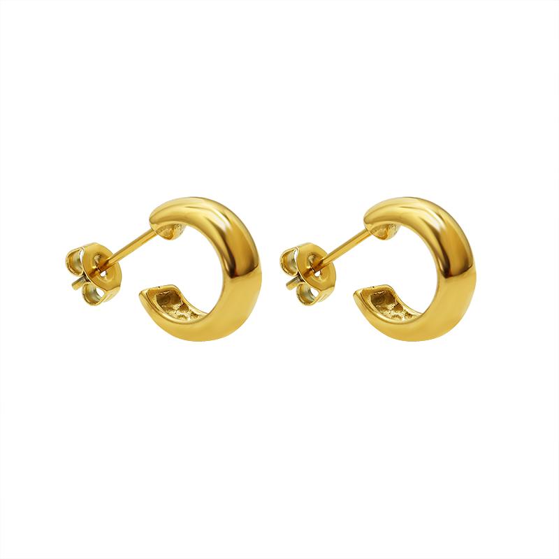 Mini Bold Hoops In Gold