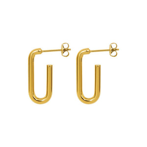 Oval Hoops In Gold