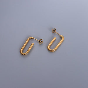 Oval Hoops In Gold