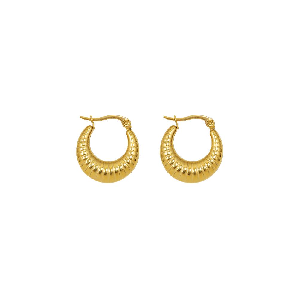 Croissant Hoop Earrings In Gold