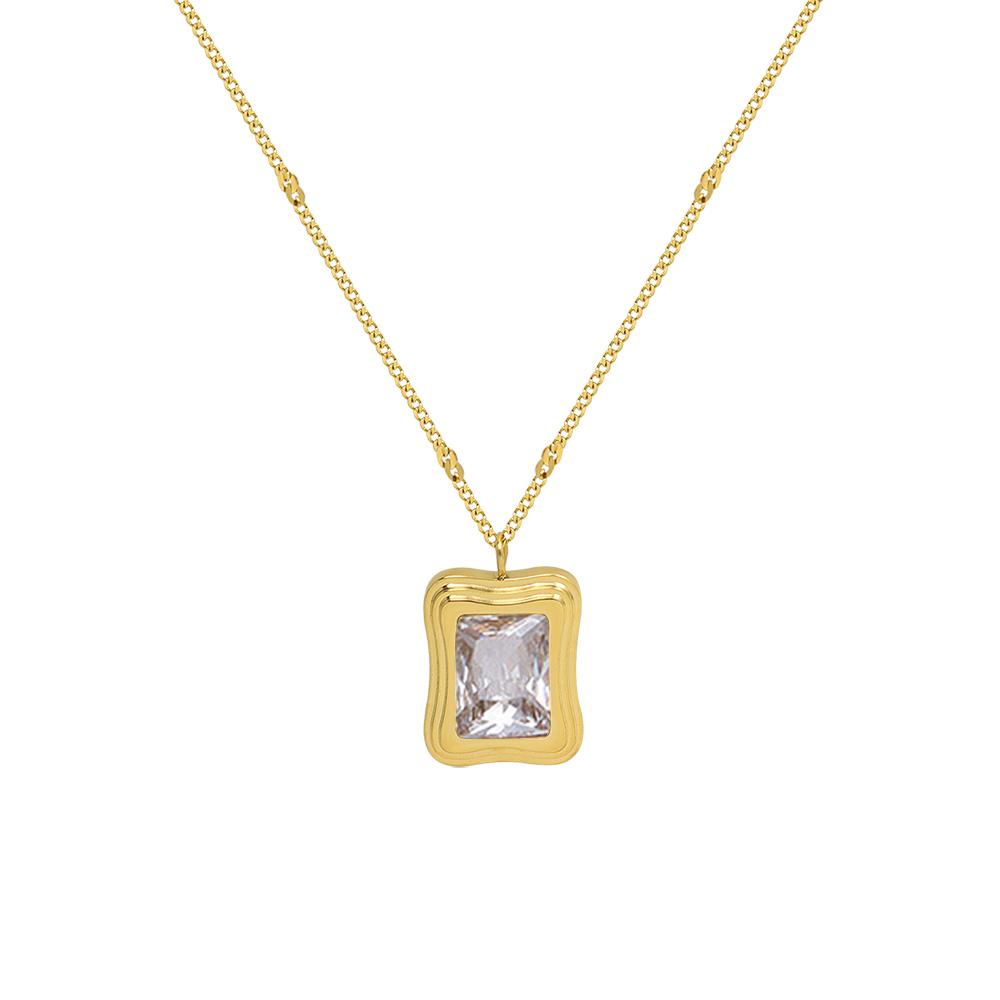 Gemstone Chain Necklace In Gold