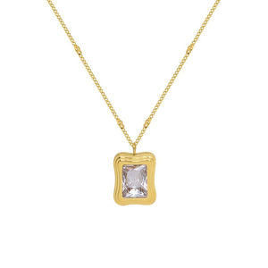 Gemstone Chain Necklace In Gold